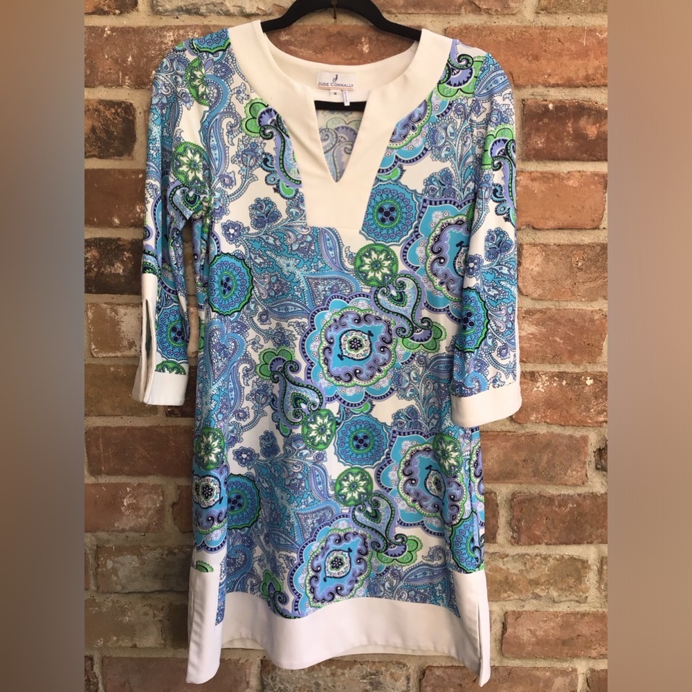 Jude Connally Paisley Print Women's dress size small